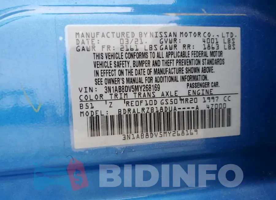 3N1AB8DV5MY268169 Photo# 13