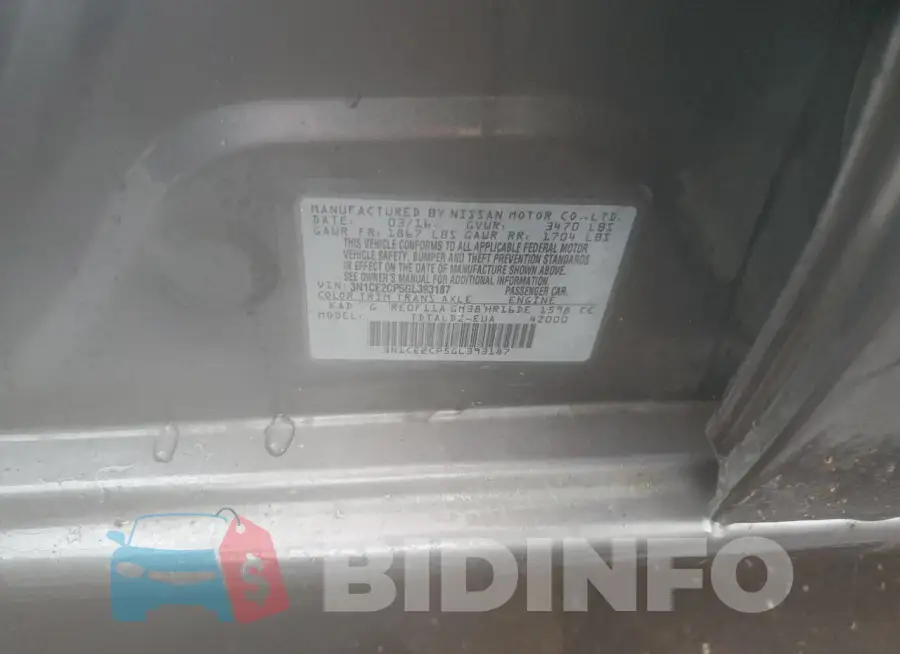 3N1CE2CP5GL393187 Photo# 12
