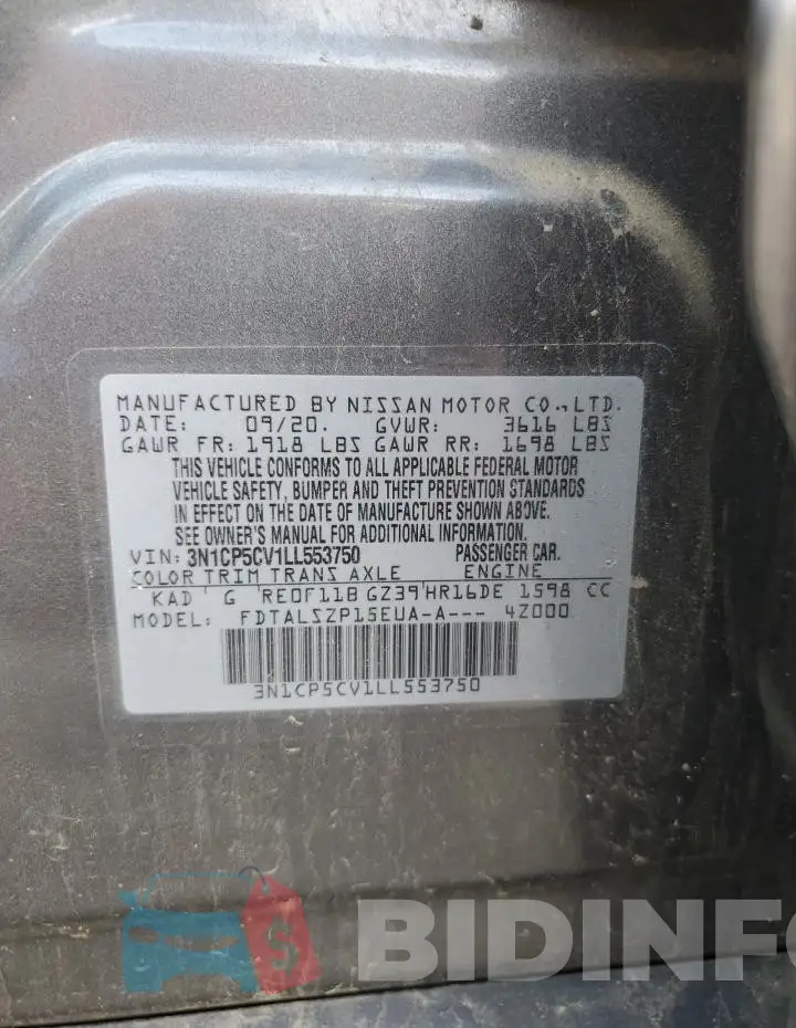 3N1CP5CV1LL553750 Photo# 12