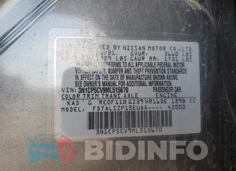 3N1CP5CV9ML515670 Photo# 12