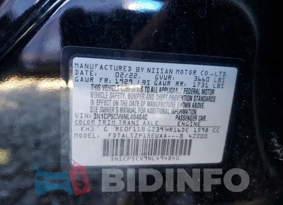 3N1CP5CV9NL494840 Photo# 14