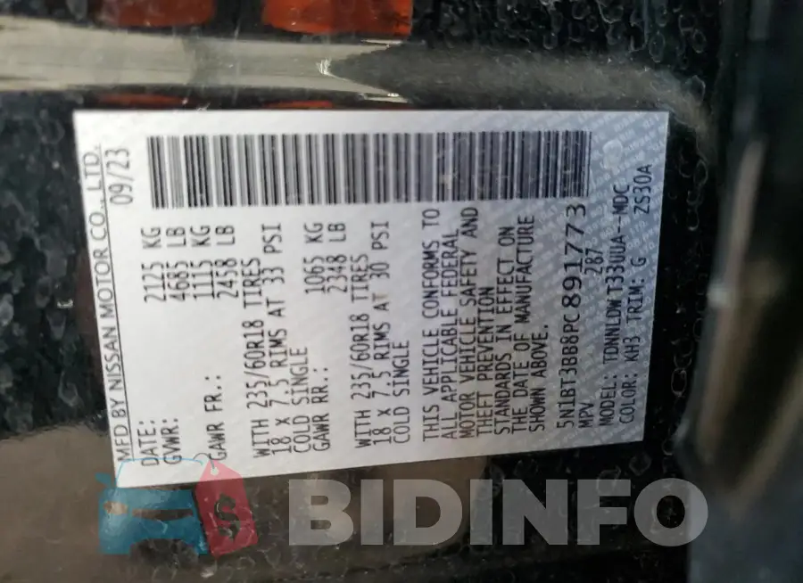 5N1BT3BB8PC891773 Photo# 14