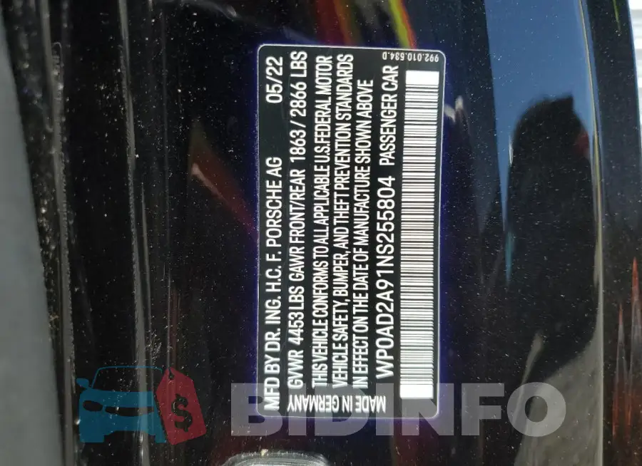 WP0AD2A91NS255804 Photo# 12