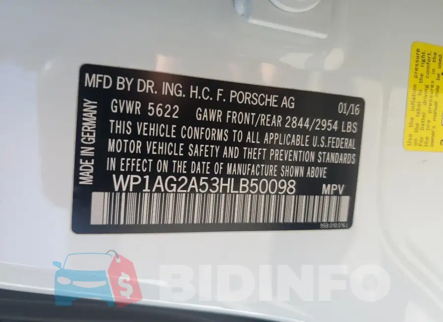 WP1AG2A53HLB50098 Photo# 13