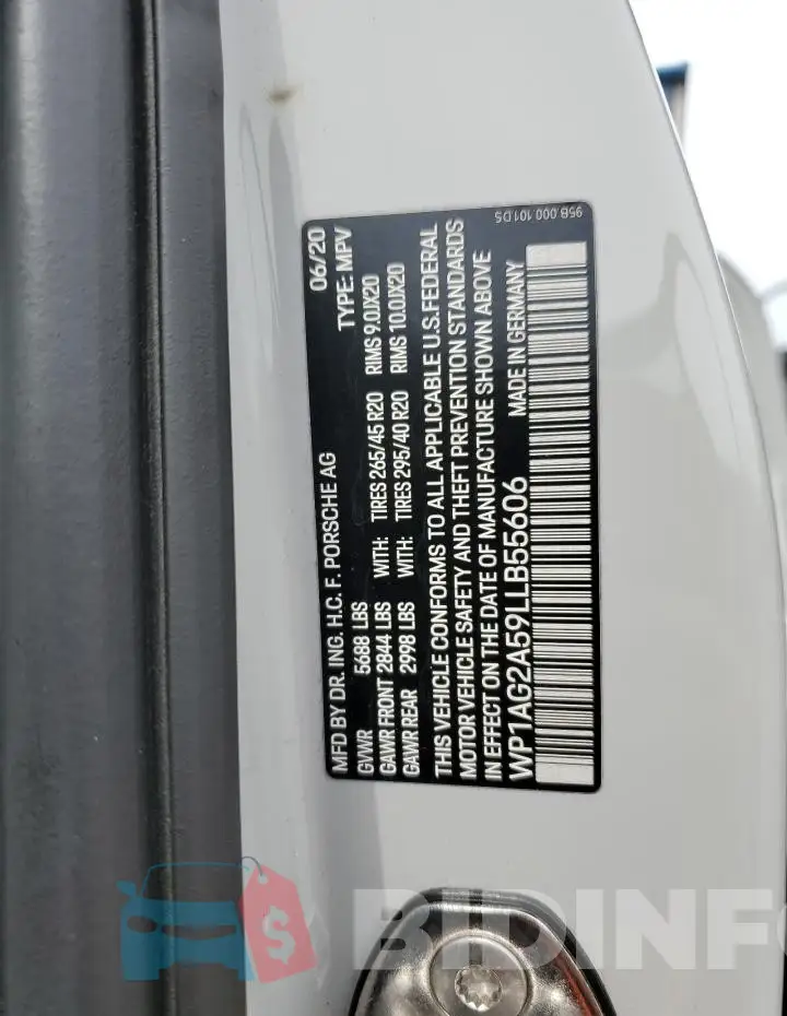 WP1AG2A59LLB55606 Photo# 13