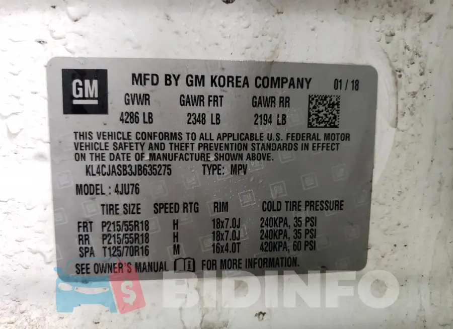 KL4CJASB3JB635275 Photo# 12