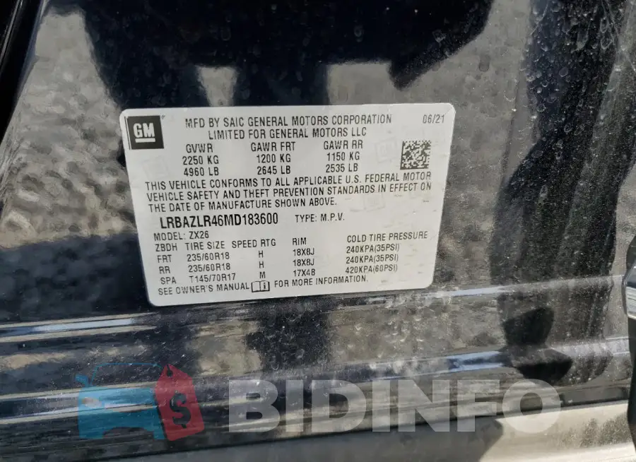 LRBAZLR46MD183600 Photo# 14