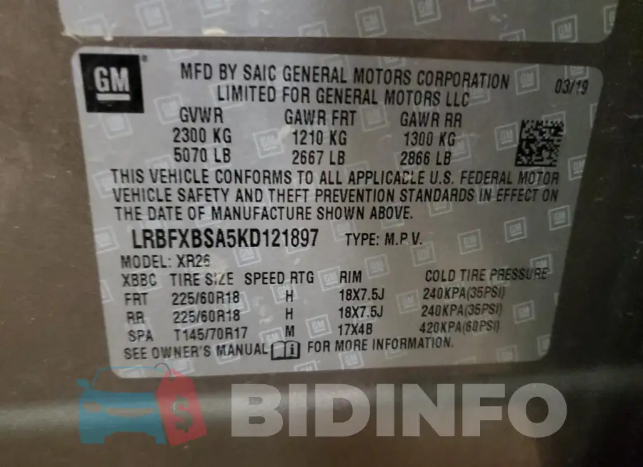 LRBFXBSA5KD121897 Photo# 13