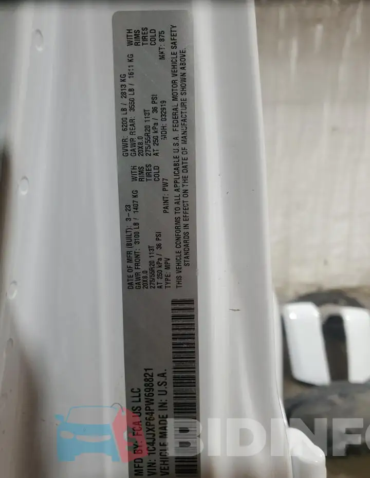 1C4JJXP64PW698821 Photo# 14