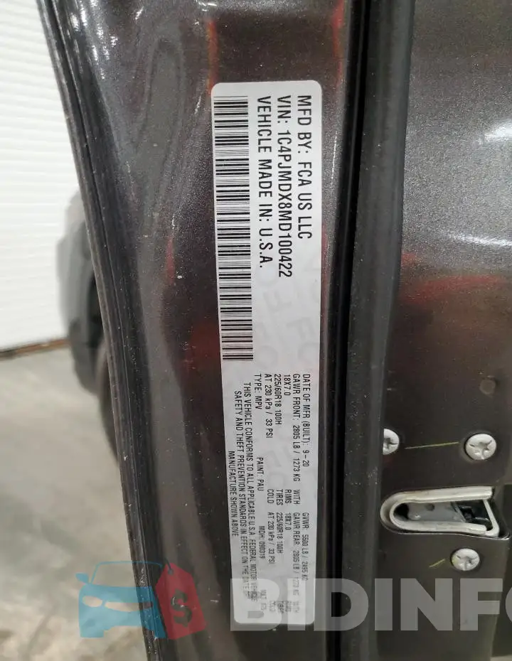 1C4PJMDX8MD100422 Photo# 13