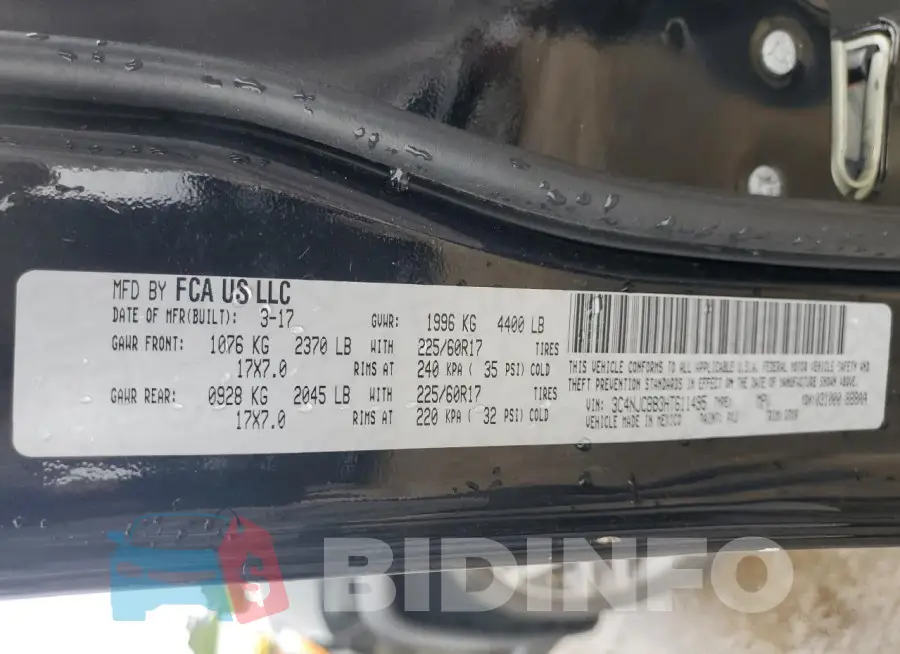 3C4NJCBB3HT611495 Photo# 13