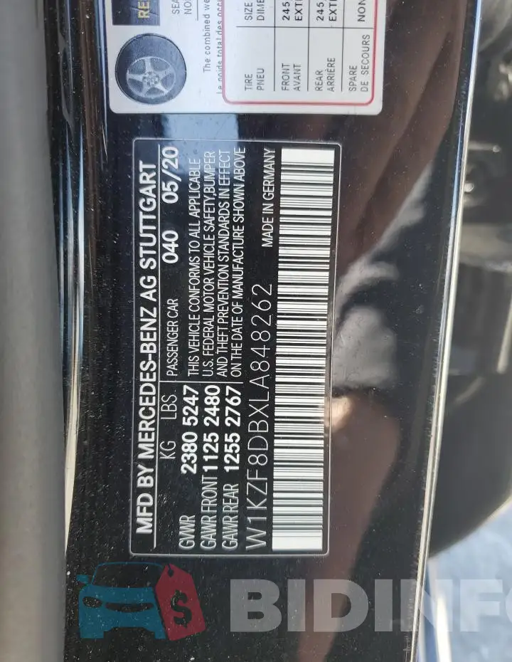 W1KZF8DBXLA848262 Photo# 12