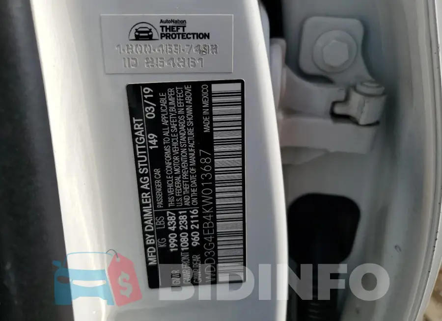 WDD3G4EB4KW013687 Photo# 12