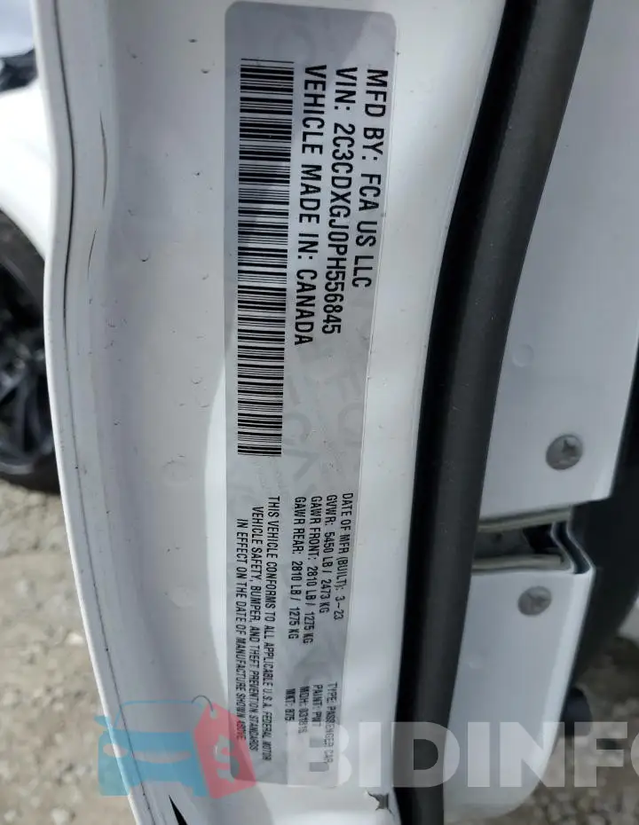 2C3CDXGJ0PH556845 Photo# 12