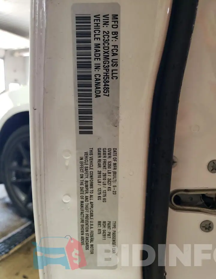 2C3CDXMG3PH584857 Photo# 12