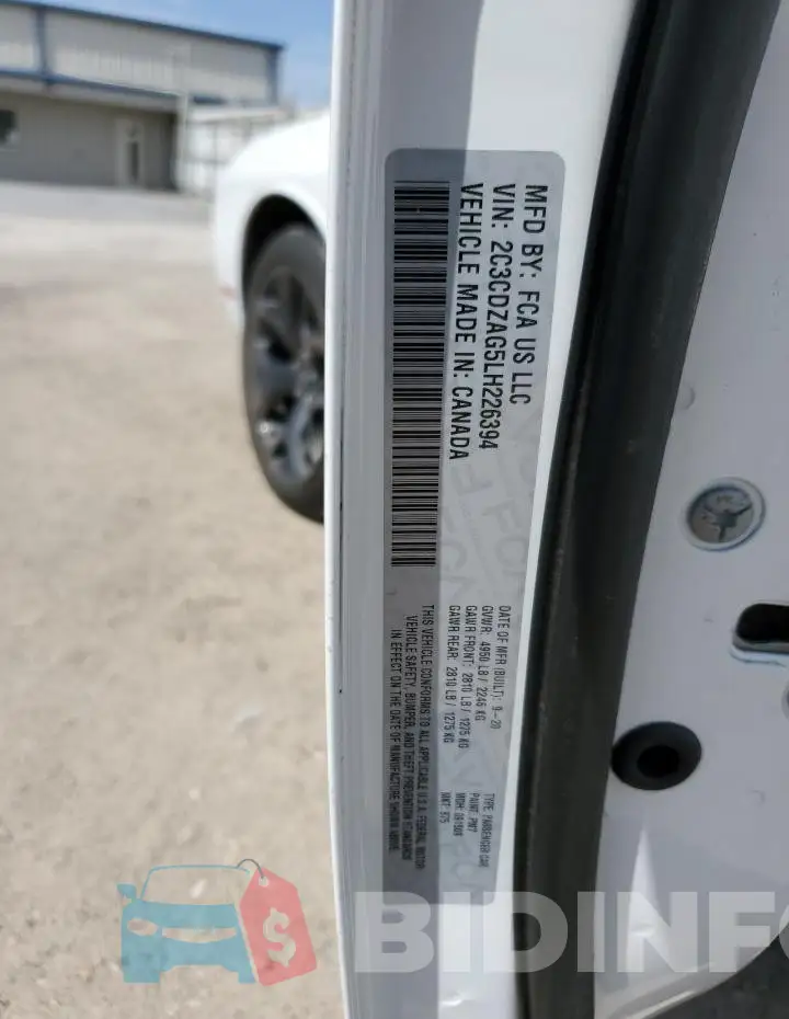 2C3CDZAG5LH226394 Photo# 13