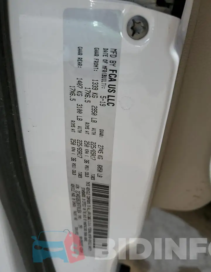 2C4RDGBG3KR701364 Photo# 13