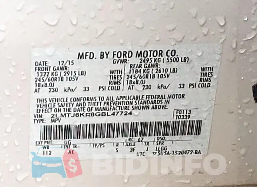 2LMTJ6KR8GBL47724 Photo# 12