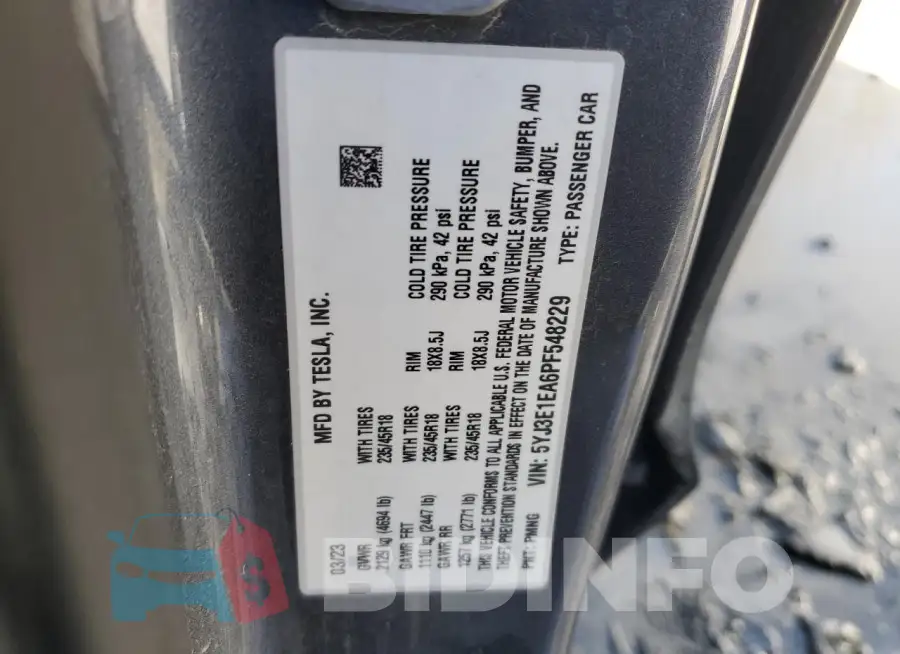 5YJ3E1EA6PF548229 Photo# 12
