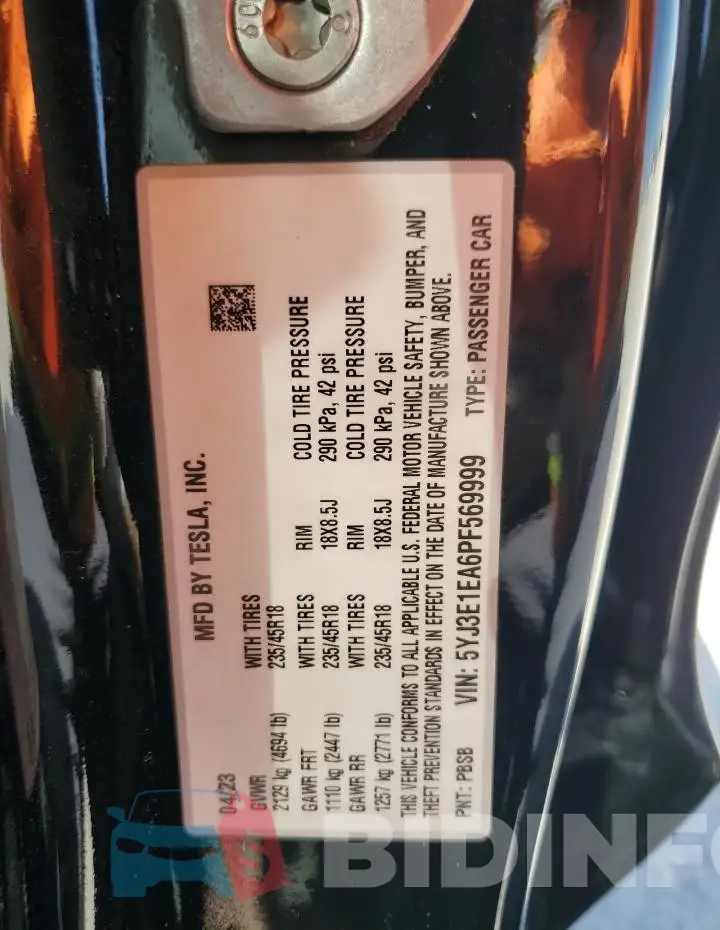5YJ3E1EA6PF569999 Photo# 12