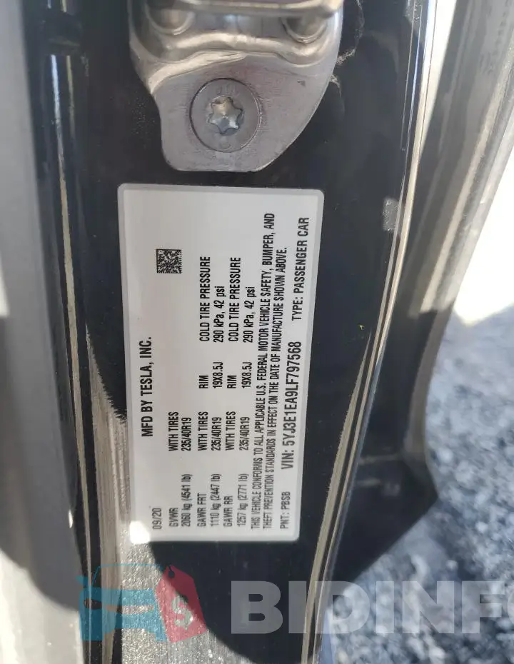 5YJ3E1EA9LF797568 Photo# 12