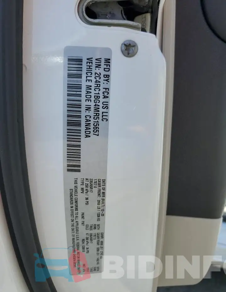 2C4RC1BG4MR515657 Photo# 14