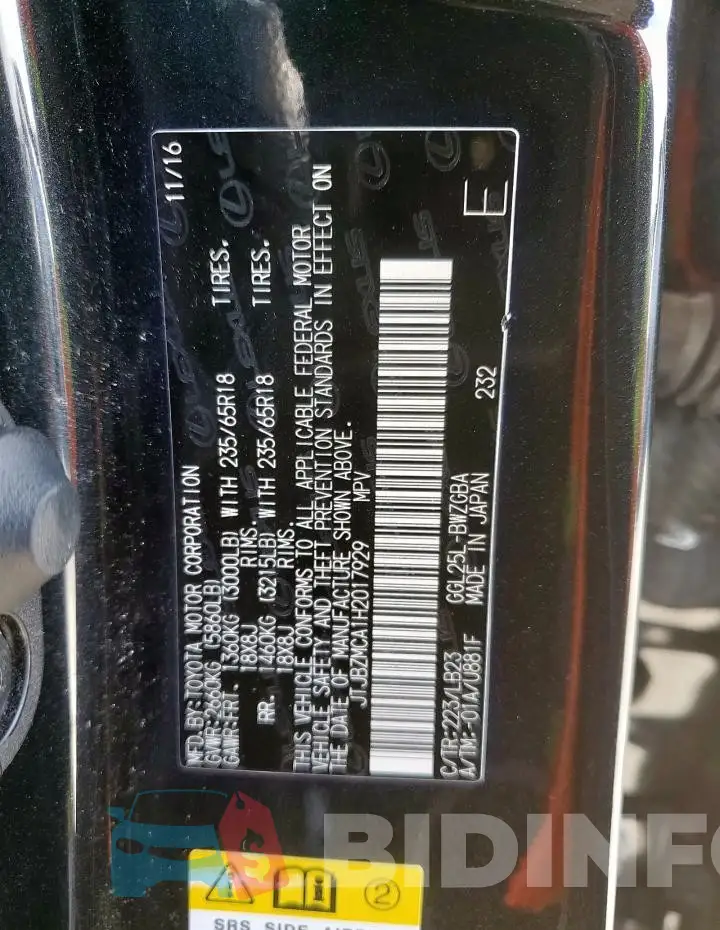 JTJBZMCA1H2017929 Photo# 12