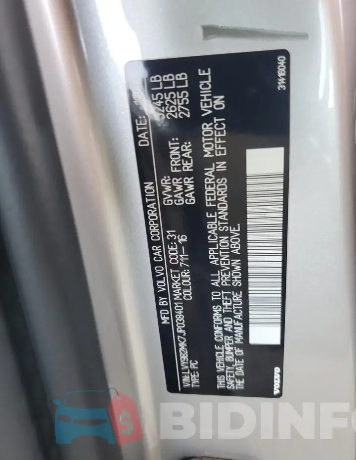 LVY982MK7JP038401 Photo# 12