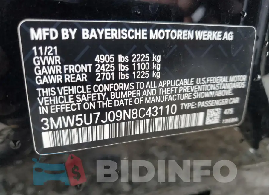 3MW5U7J09N8C43110 Photo# 13