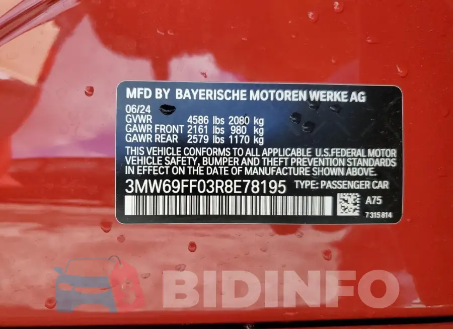 3MW69FF03R8E78195 Photo# 13
