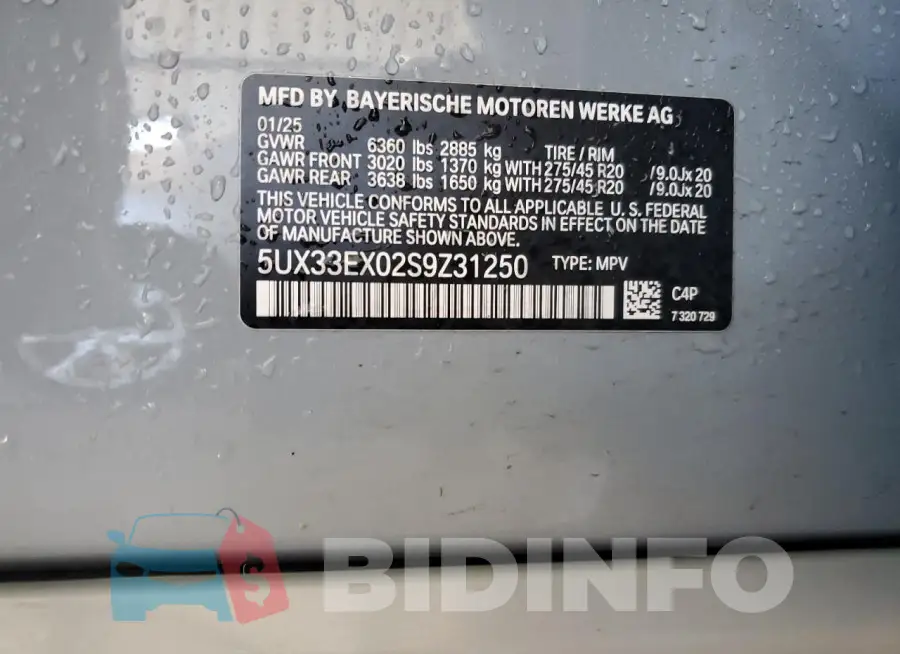 5UX33EX02S9Z31250 Photo# 13