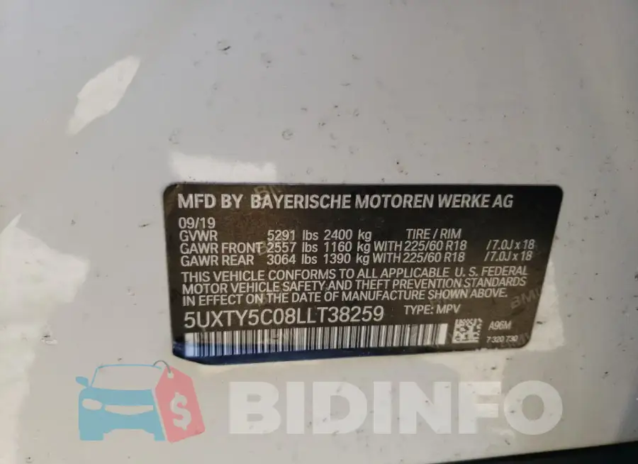 5UXTY5C08LLT38259 Photo# 13
