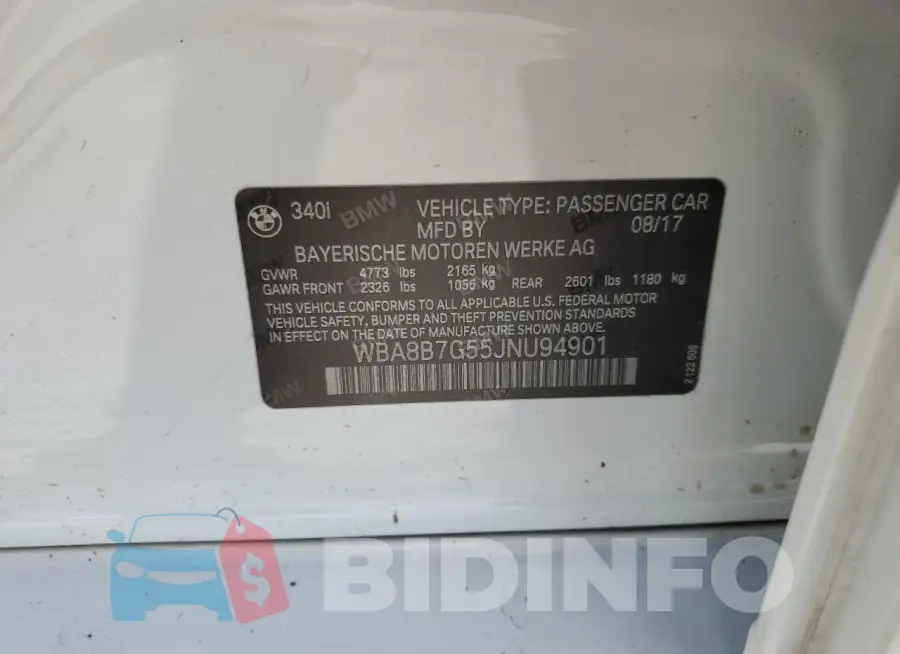 WBA8B7G55JNU94901 Photo# 12