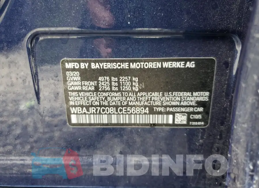 WBAJR7C08LCE56894 Photo# 12