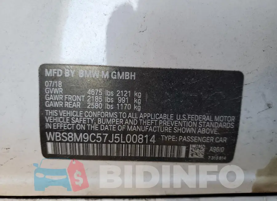 WBS8M9C57J5L00814 Photo# 12