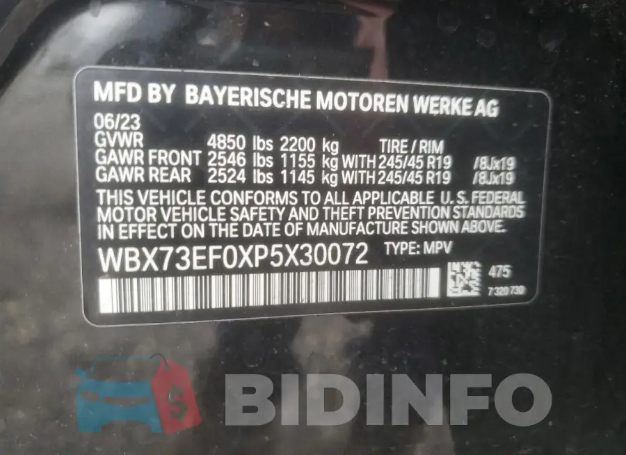 WBX73EF0XP5X30072 Photo# 13