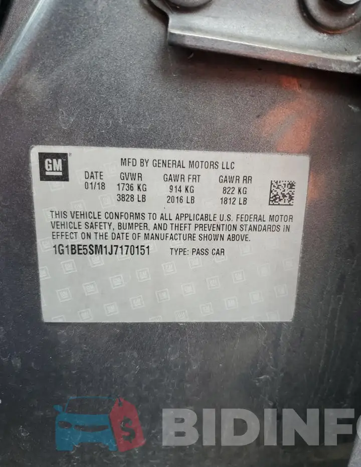 1G1BE5SM1J7170151 Photo# 12