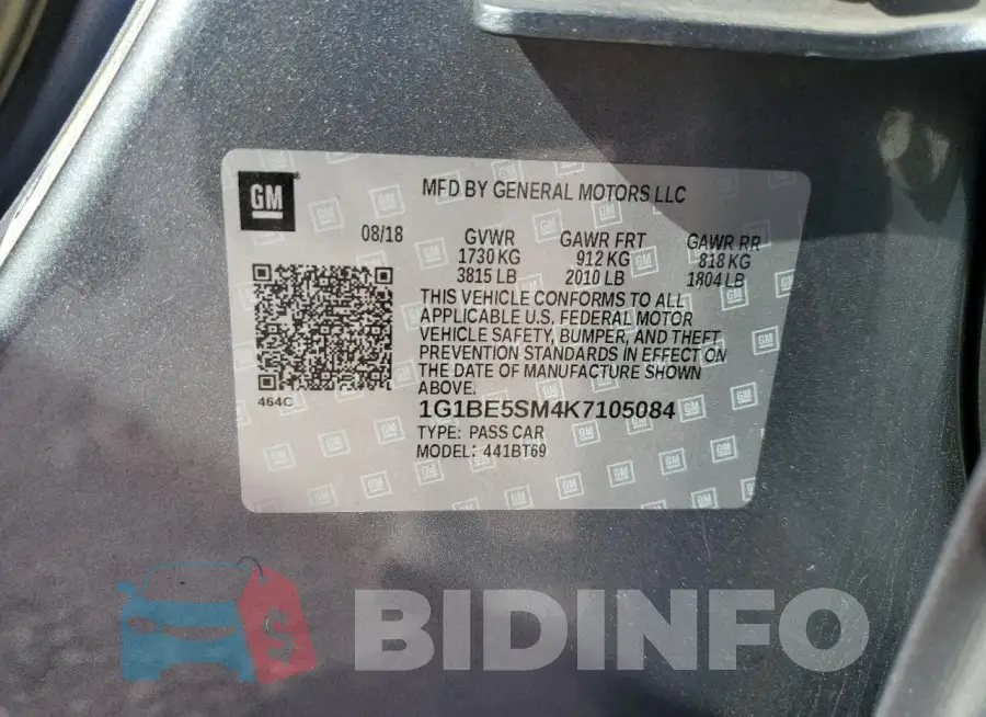 1G1BE5SM4K7105084 Photo# 12