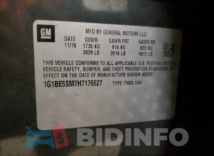 1G1BE5SM7H7176627 Photo# 13