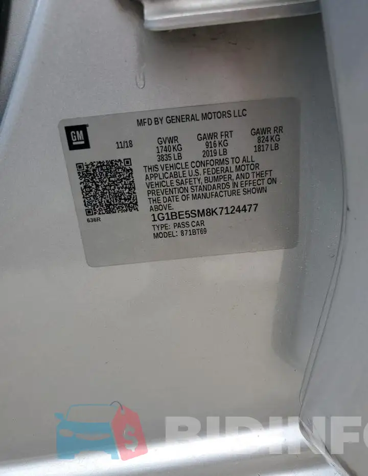 1G1BE5SM8K7124477 Photo# 12