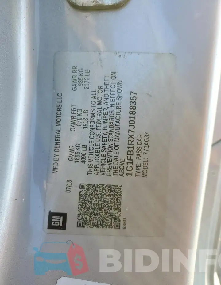 1G1FB1RX7J0188357 Photo# 13