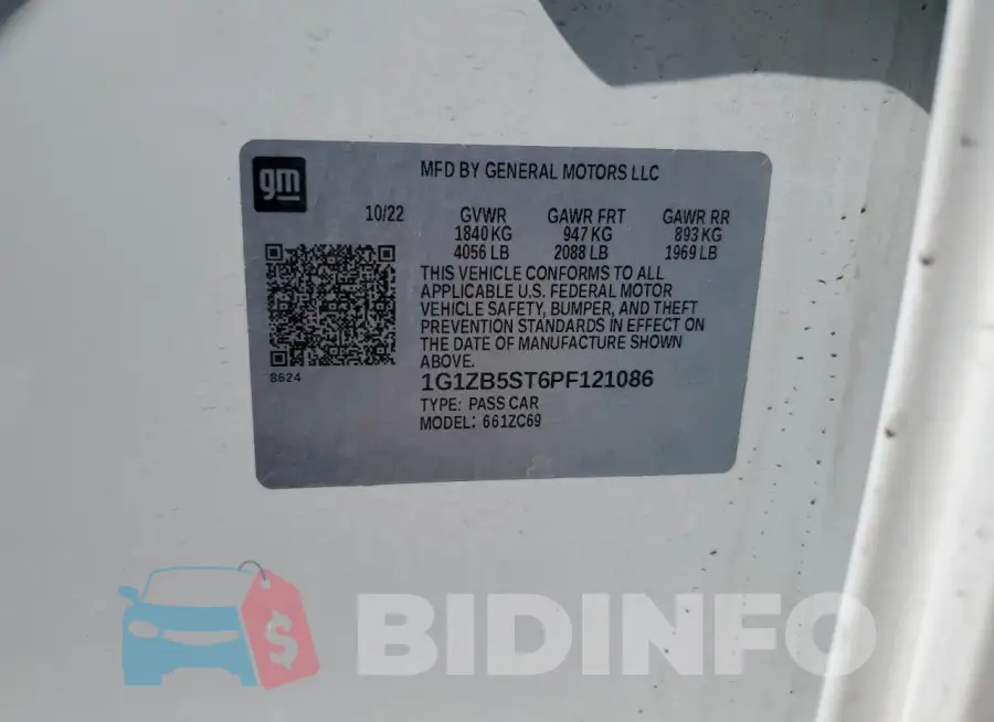 1G1ZB5ST6PF121086 Photo# 13