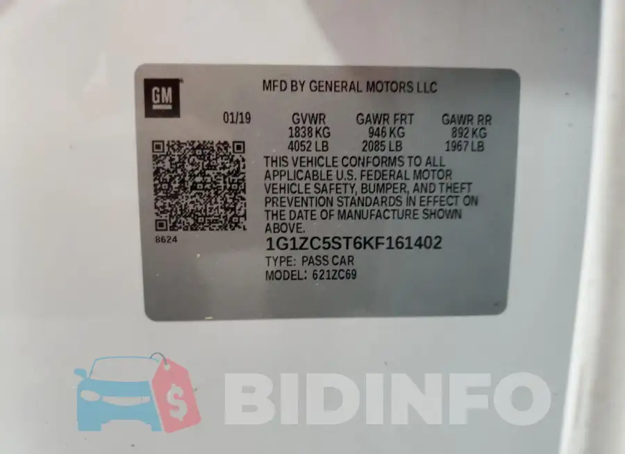 1G1ZC5ST6KF161402 Photo# 12