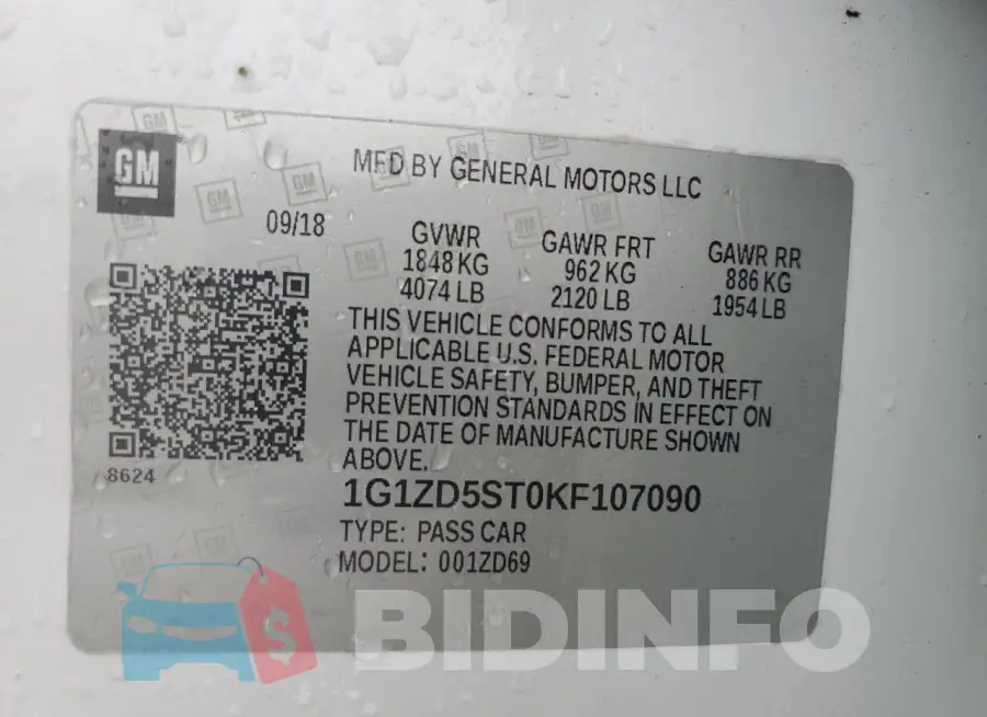 1G1ZD5ST0KF107090 Photo# 12
