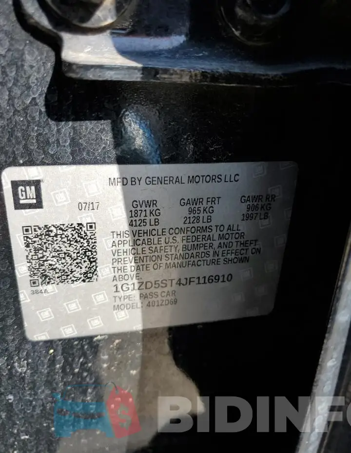 1G1ZD5ST4JF116910 Photo# 12