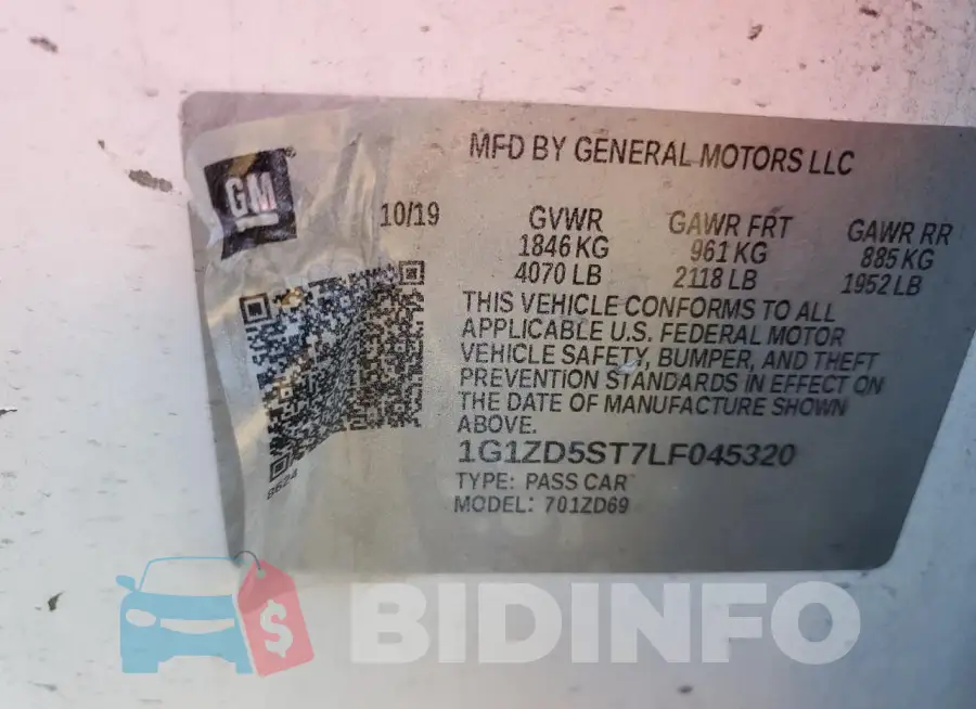1G1ZD5ST7LF045320 Photo# 12