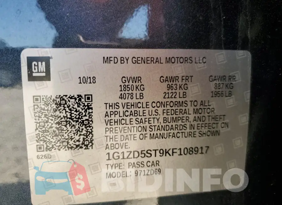 1G1ZD5ST9KF108917 Photo# 12