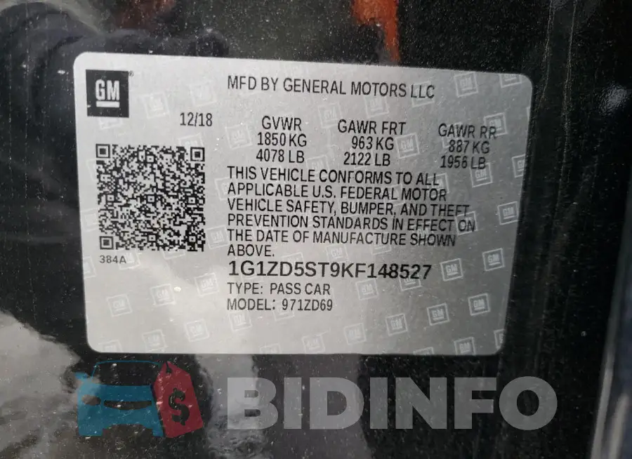 1G1ZD5ST9KF148527 Photo# 12