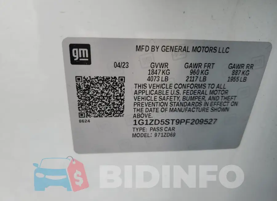 1G1ZD5ST9PF209527 Photo# 12