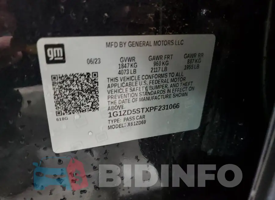 1G1ZD5STXPF231066 Photo# 13